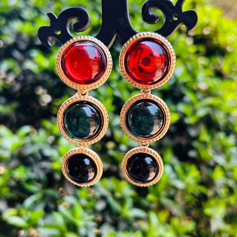 Maya Multicolor Round Earrings