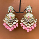 Minisha Pink Designer Chandbalis Earrings