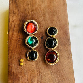 Maya Multicolor Round Earrings