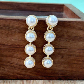 Iconic Pearl Line Earrings