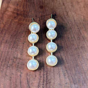 Iconic Pearl Line Earrings