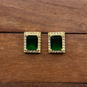 Ritu Green Stud Earrings