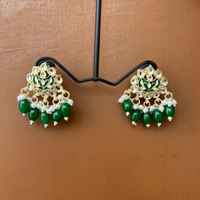 Prisha Green Stud Earrings