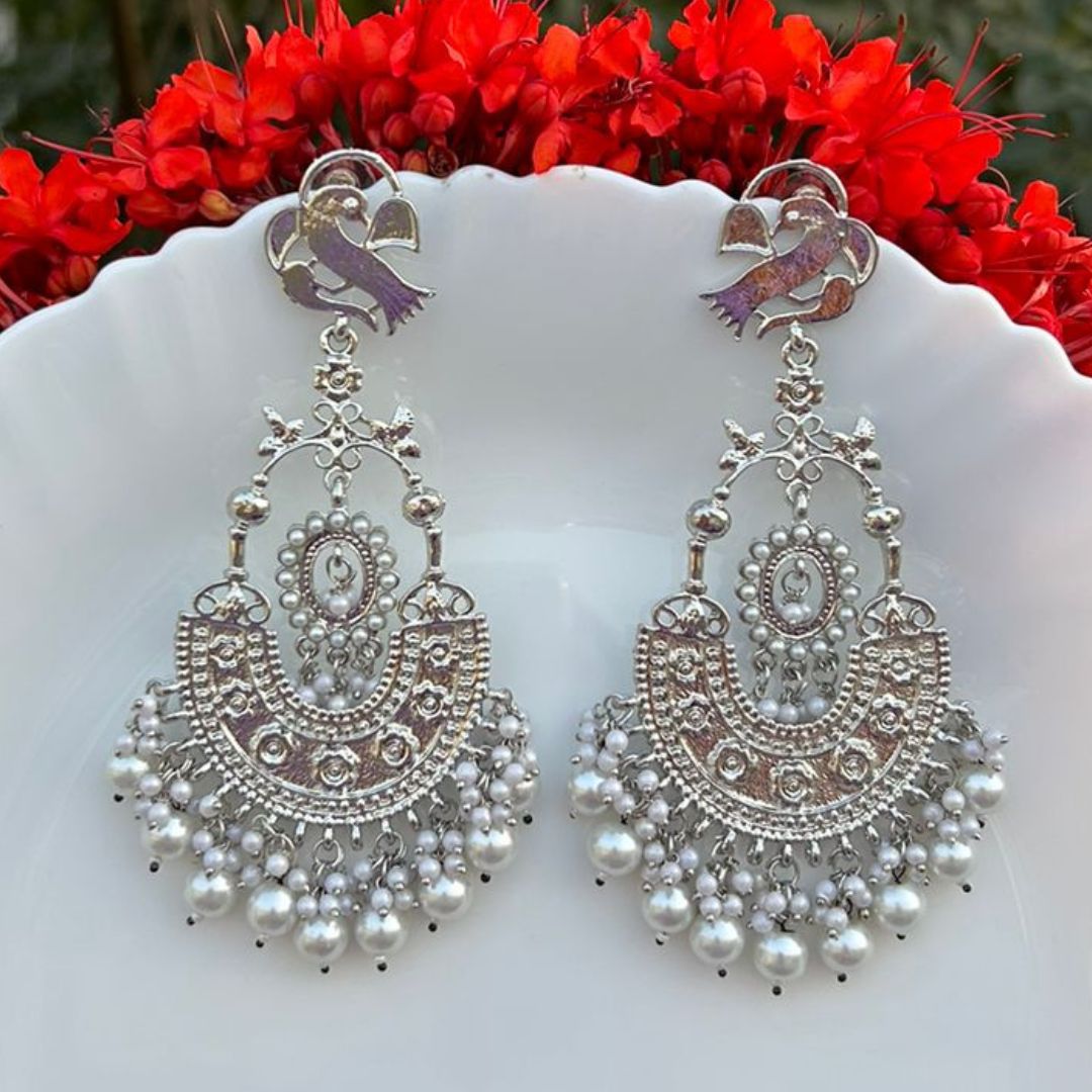 Haseen Silver Plated Chandbalis