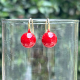 Ivy Maroon Pearl Earring