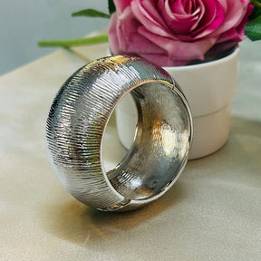 Silver Raised Kada/Cuff - Extra Broad