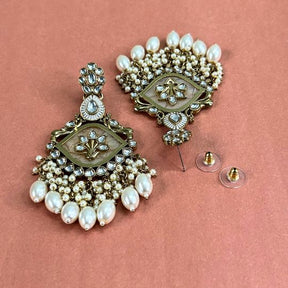 Shanta White Designer Chandbalis Earrings