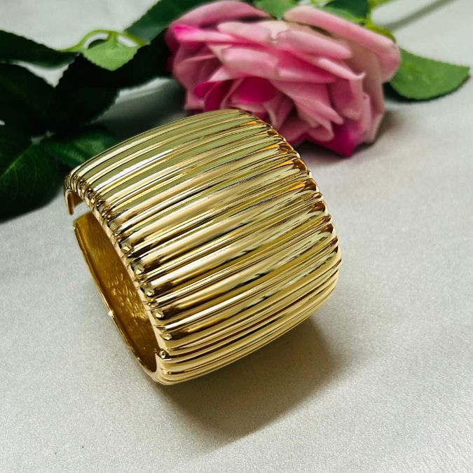 Layered Golden Openable Kada/Cuff