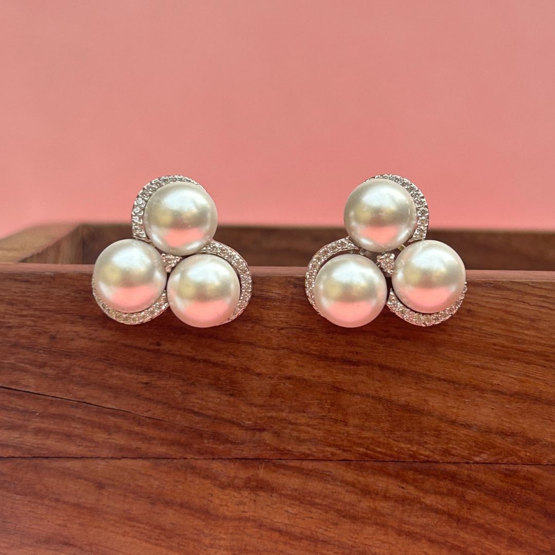 Lucy Pearl American Diamond Stud Earring