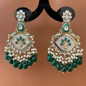 Shanta Green Designer Chandbalis Earrings