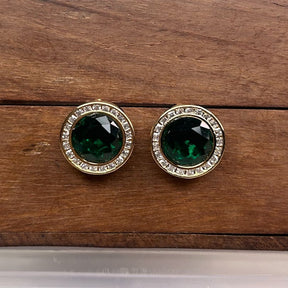 Ayva Green Stud Earrings