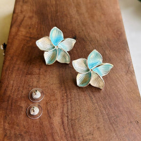 Floral Turquoise Stud Earrings