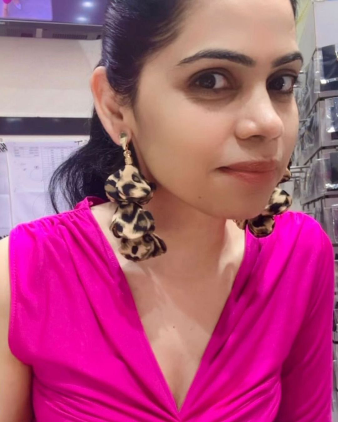 Feather-lite Animal Print Earrings