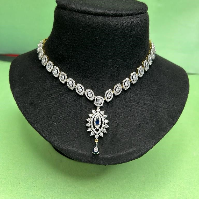AMY CZ Sapphire Blue Designer Set