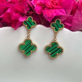 Clover Green Earrings