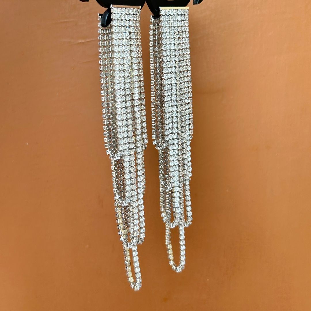 Boti Silver Party Earrings
