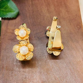 White Pearl Elongated Earrings
