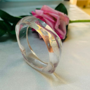 White Clear Transparent Resin Bangles