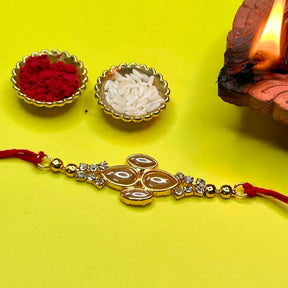 Bharata Pearl Rakhi (with Roli & Chawal)