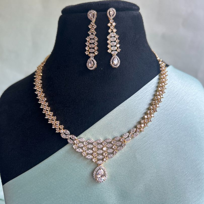 Elsie American Diamond Necklace Set