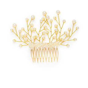 LAIDA Women Gold-Toned Embellished Comb Pin