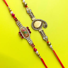 Set of 2 Rakhis - Mor Pankha And Bro Rakhis