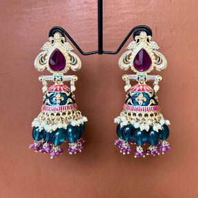 Meera Blue Jhumkas