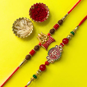 Set of 2 Rakhis - Ram and Trishul Rakhis