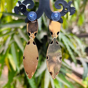 Metallic Layered Tear Drop Earring