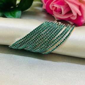 Stretchable Rama Green Bracelet - Pack Of 12