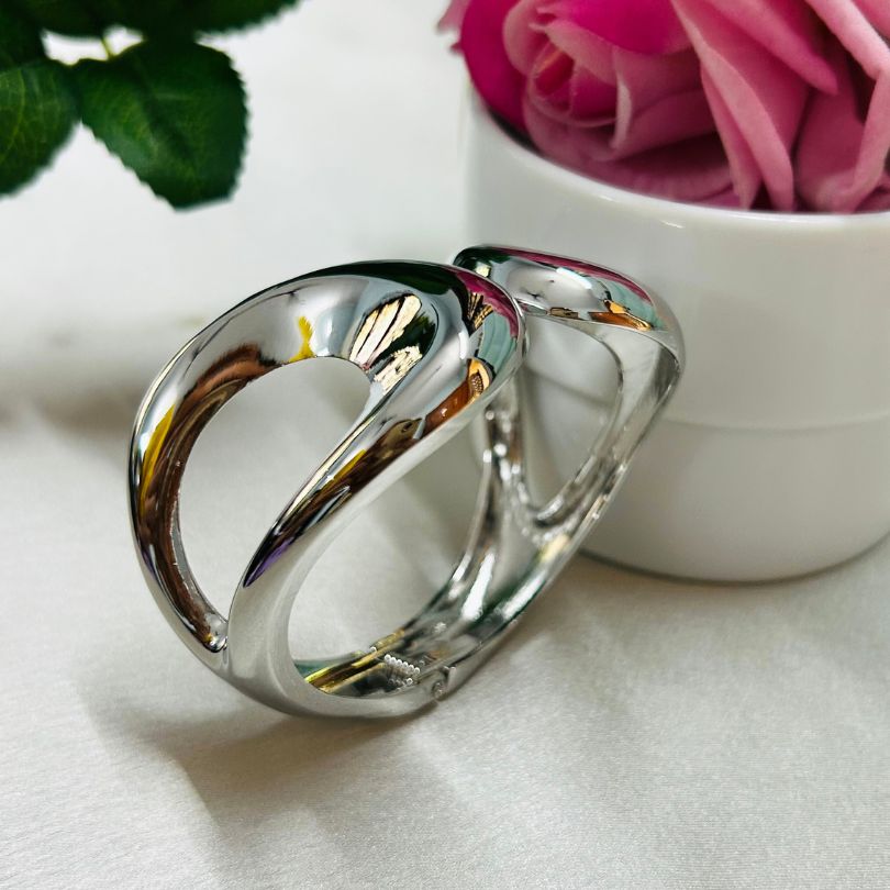 Silver Charm Openable Kada/Cuff