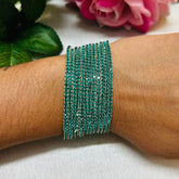Stretchable Rama Green Bracelet - Pack Of 12