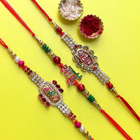 Set of 3 Rakhis - Bro Bhai And Mere Bhaiya Rakhis