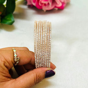 Spiral Rose Gold American Diamond Bracelet