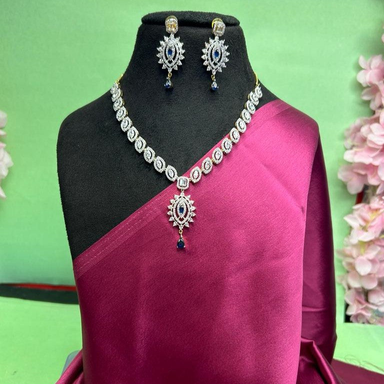 AMY CZ Sapphire Blue Designer Set