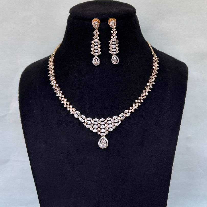 Elsie American Diamond Necklace Set