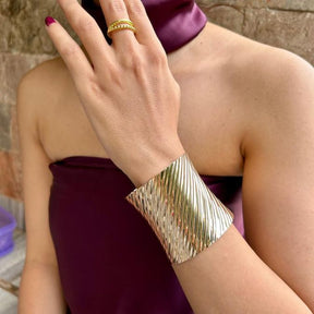 Structured Golden Arm Cuff