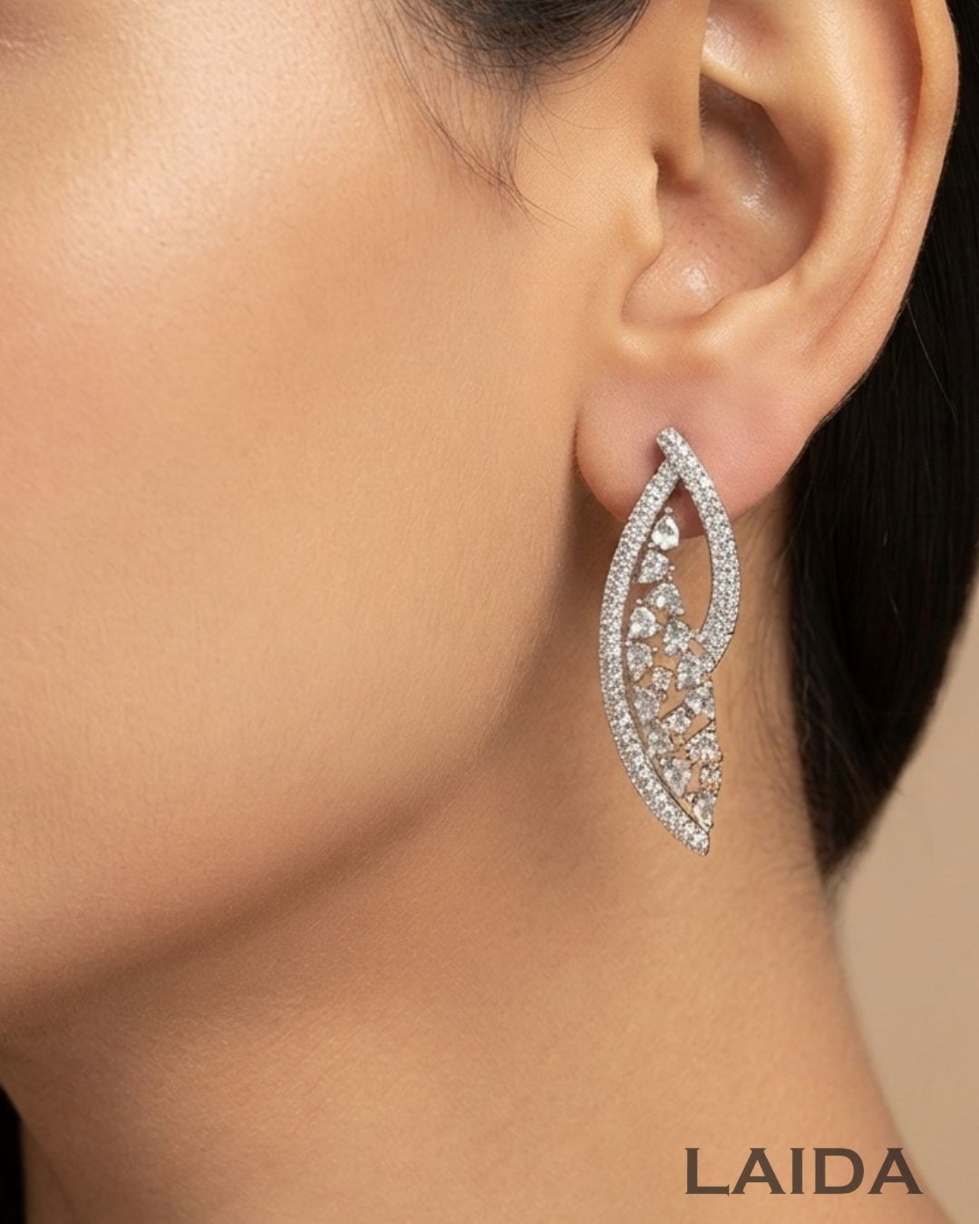 Alia 18K Gold Plated American Diamond Hasli Set