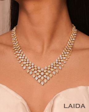 Elena 18K Gold Plated American Diamond Necklace Set