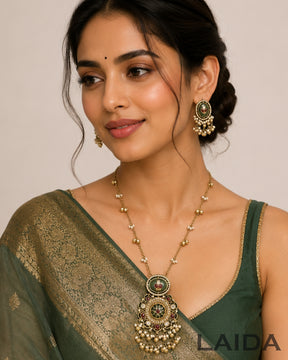 Adhya Pastel Multicolor Ghungroo Necklace Set