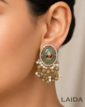 Adhya Pastel Multicolor Ghungroo Necklace Set
