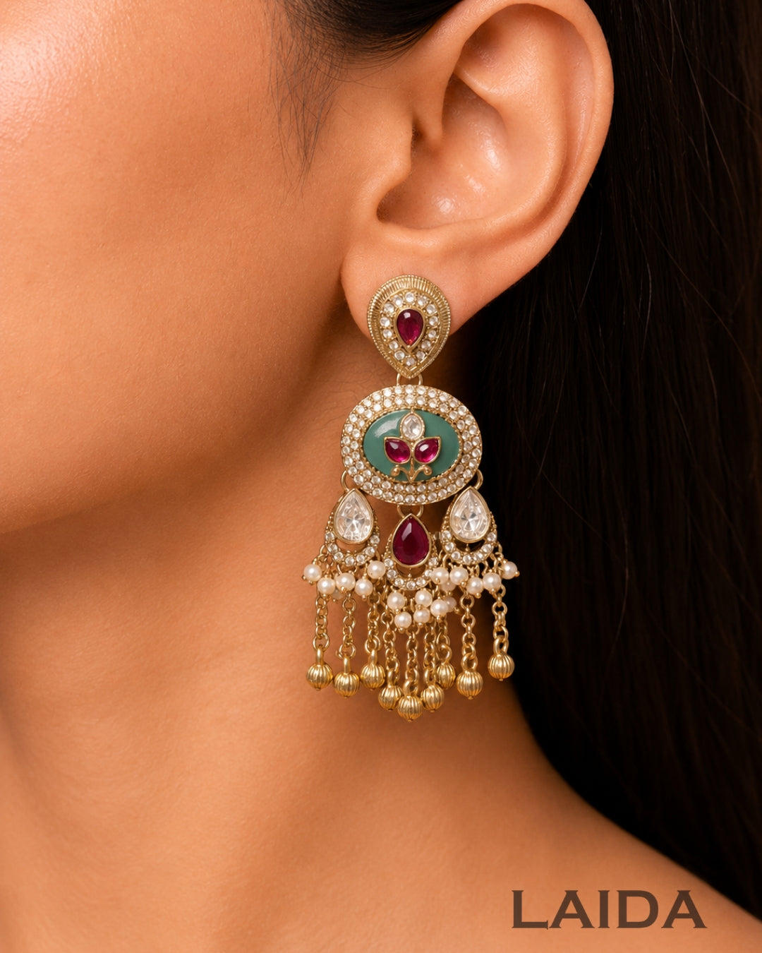 Charvi Pastel Multicolor Ghungroo Necklace Set With Maangtikka
