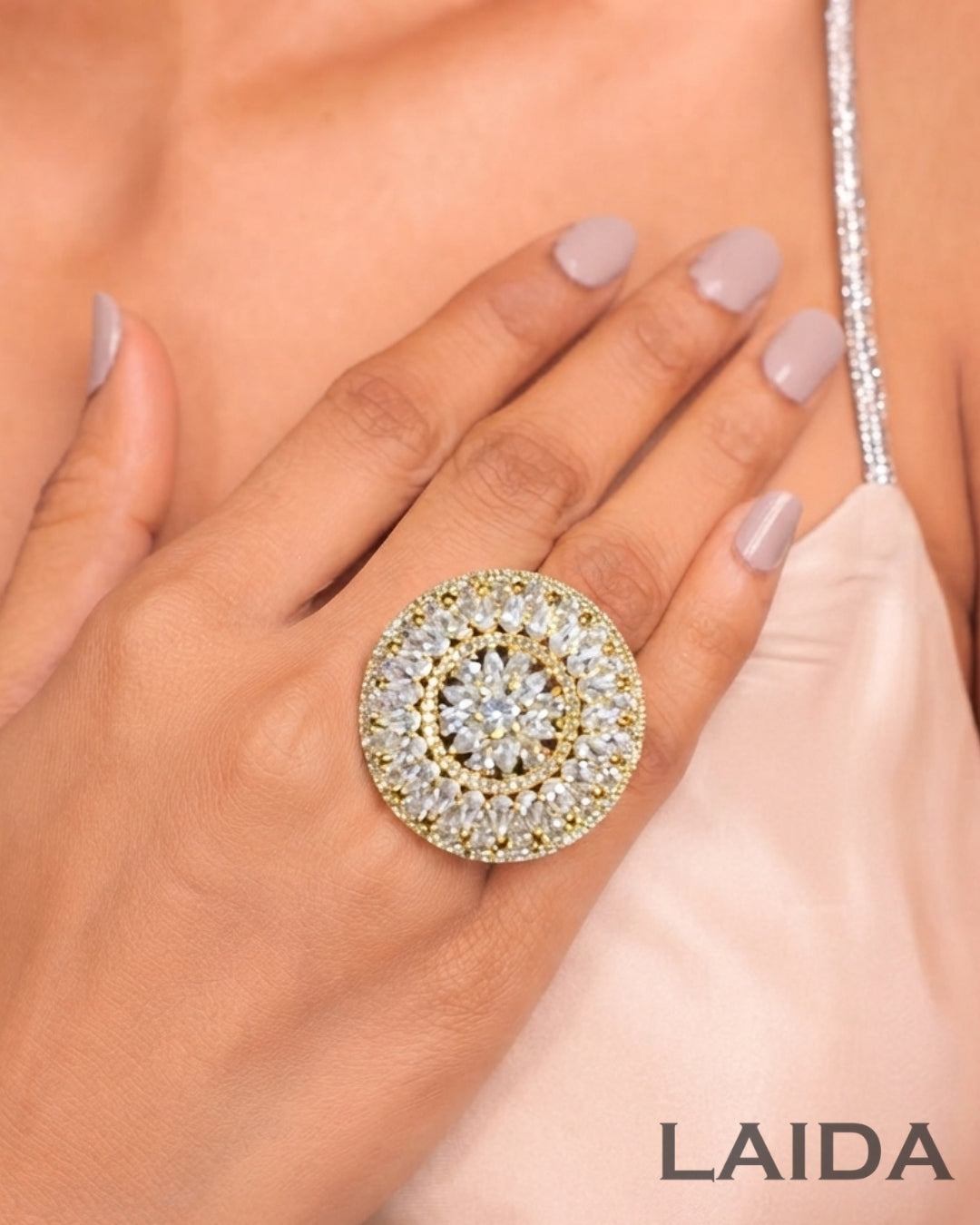 Avery American Diamond Adjustable Finger- Ring