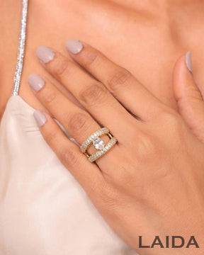 Lyla Gold Plated American Diamond Finger- Ring