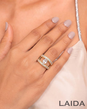 Lyla Gold Plated American Diamond Finger- Ring