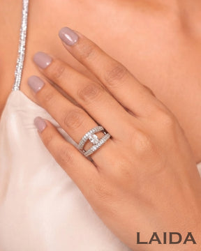 Lyla Silver Plated American Diamond Finger- Ring (Copy)