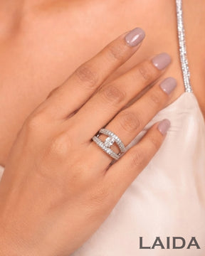 Lyla Silver Plated American Diamond Finger- Ring (Copy)