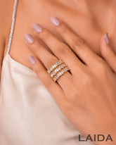 Zig-Zag American Diamond Finger- Ring