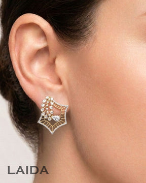 Ritvi 18K Gold Plated American Diamond Pendant Set