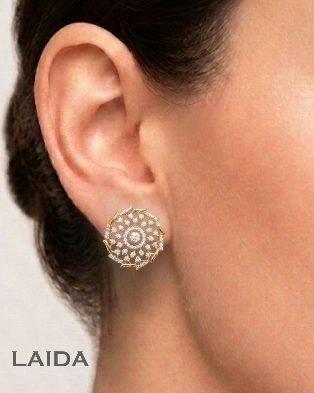 Veda 18K Gold Plated American Diamond Pendant Set